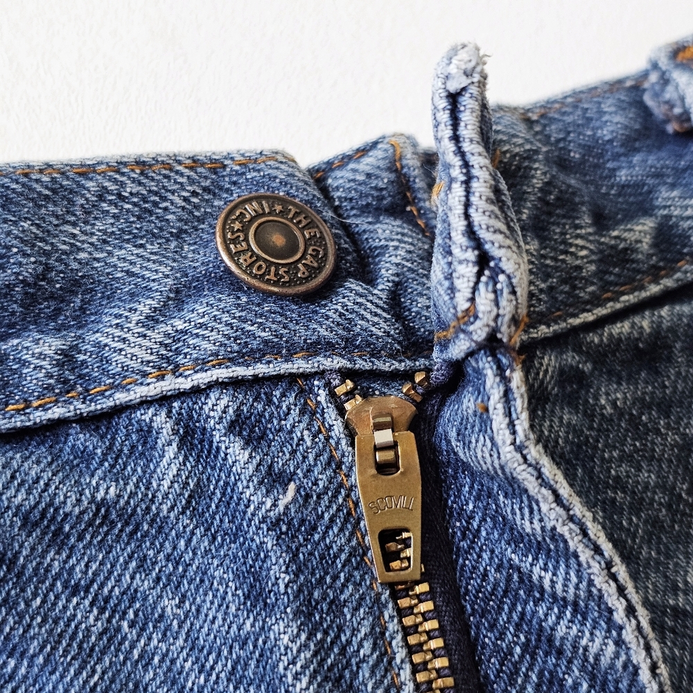 Vintage 90s Gap Denim Cut Off Shorts High Rise 30” Waist Size M Blue Jean - Picture 8 of 14
